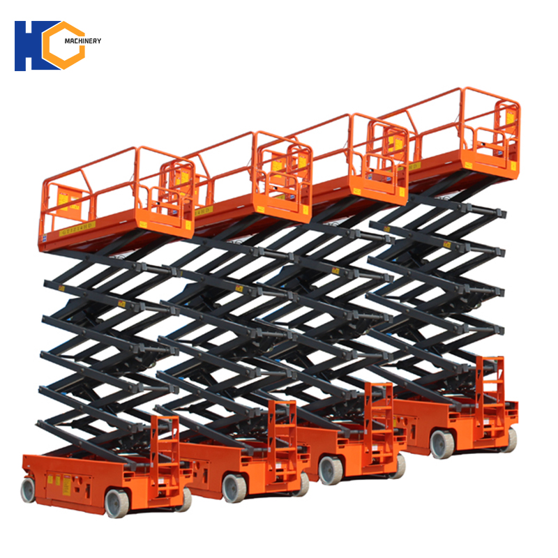 12m self-propelled scissor lift platform for aerial work